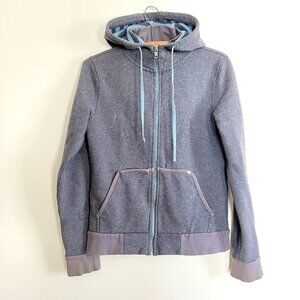 Horny Toad Blue Speckled Zipper Front Hoodie Size Small